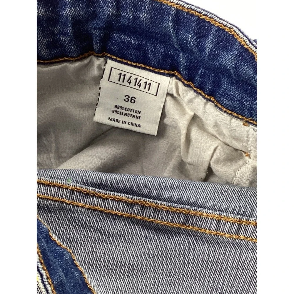 KDNK Distressed Jeans Men 36 Blue Ombre Side Stripe Slim Fit Streetwear 1141411